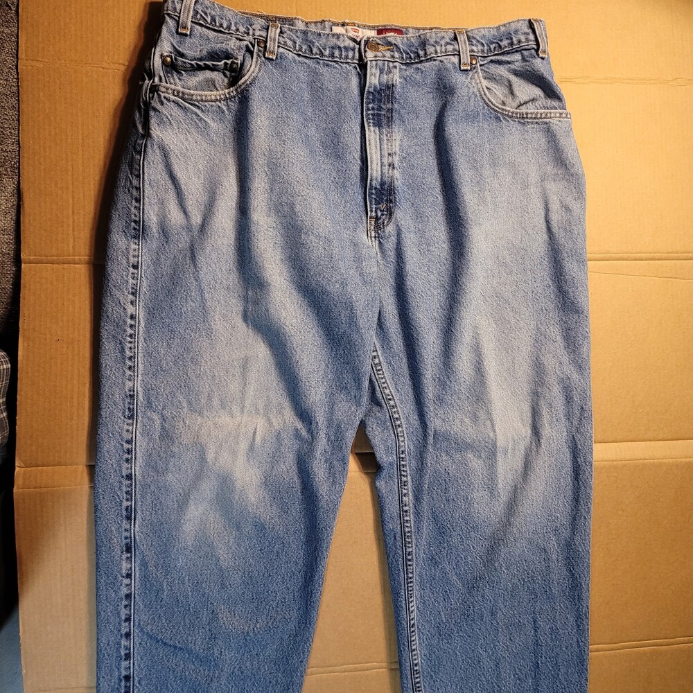Levis Signature 545 Jeans Mens 42x32 Faded Loose Fit Denim Orange Tab 1996